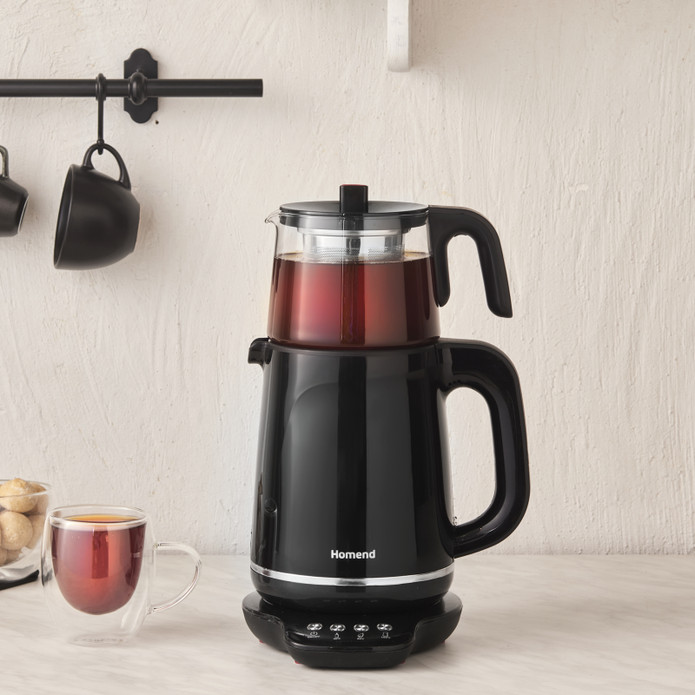 Homend Royaltea 1726H Siyah Danışan Elektrikli Çaydan