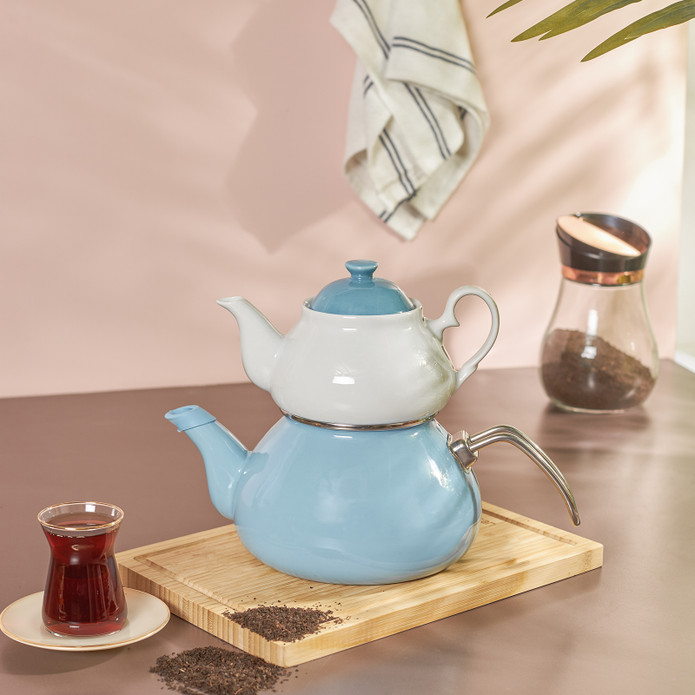 Emsan Celine Emaye Çaydanlıq Baby Blue